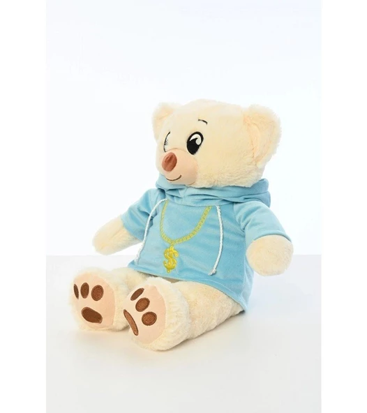 Peluş Swit Tişörtlü 40 Cm Ayıcık - Mavi Su Dünyası - Resim 2