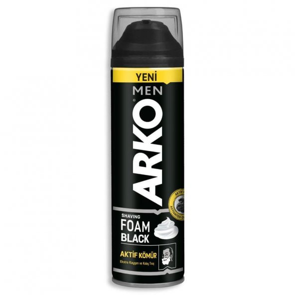Arko Men Traş Köpüğü Black Aktif Kömürlü 200 Ml - 2