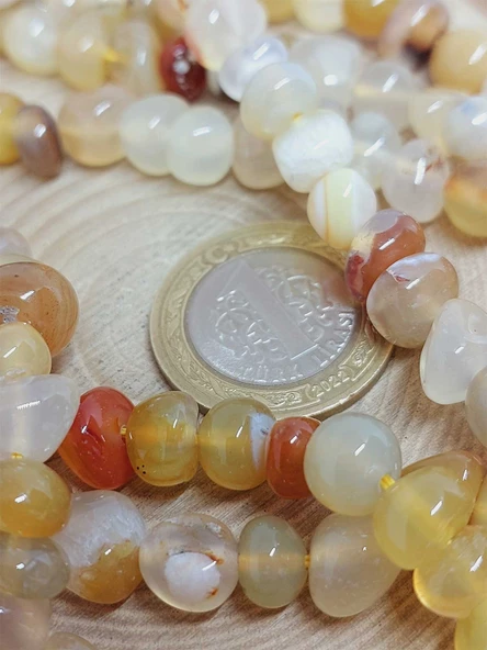 Akik Taşı Şekilsiz Doğal Taş Dizi (54470) - Resim 2