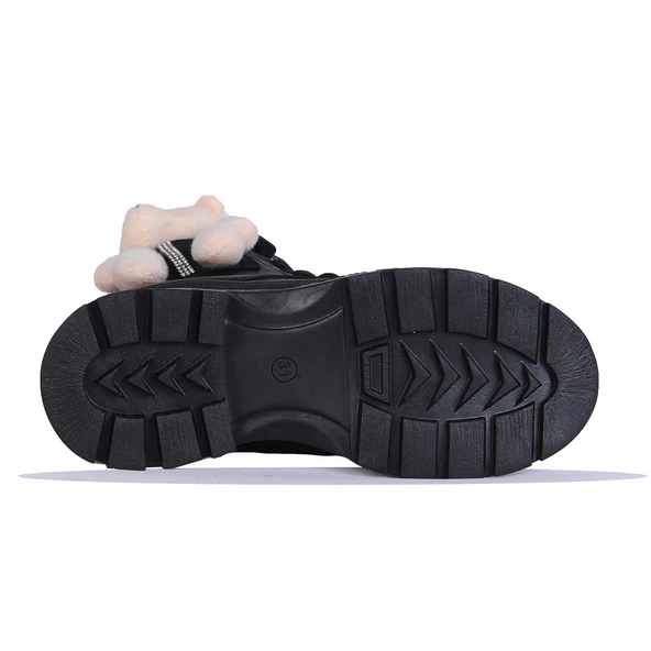 Moda Ayakkabı 746 Siyah Nubuk Kız Çocuk Bot Ayakkabı - Resim 5