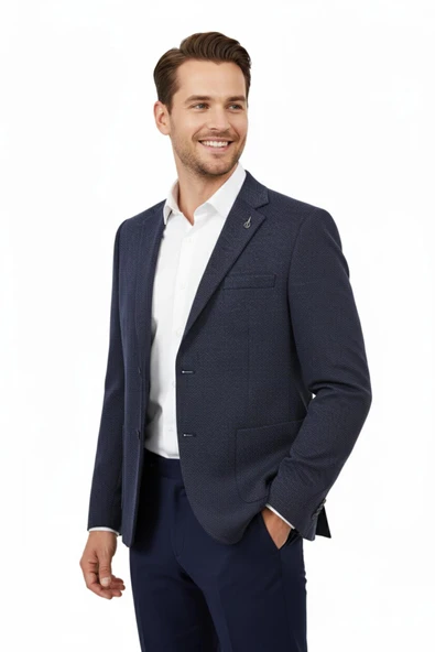 Erkek Tek Spor Ceket Çift Yırtmaçlı BGL-ST03983 - Resim 9