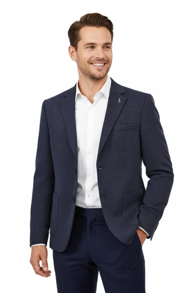 Erkek Tek Spor Ceket Çift Yırtmaçlı BGL-ST03983 - Resim 5