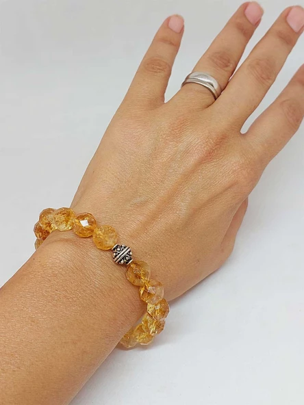 Sirius Serisi Sitrin Taşı 10mm Unisex Bileklik (52898) - Resim 2