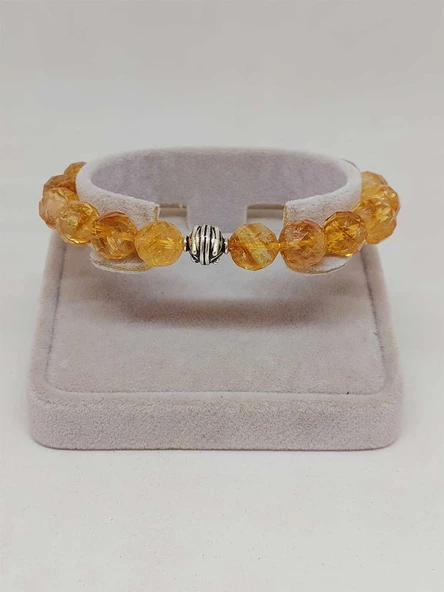 Sirius Serisi Sitrin Taşı 10mm Unisex Bileklik (52898) - Resim 4