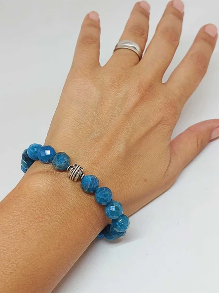 Sirius Serisi Apatit Taşı 10mm Unisex Bileklik (52896) - Resim 2