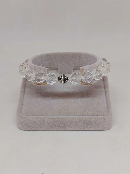 Sirius Serisi Kristal Kuvars Taşı 10mm Unisex Bileklik (52894) - Resim 4