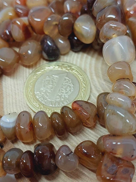 Akik Taşı Şekilsiz Doğal Taş Dizi (54506) - Resim 2