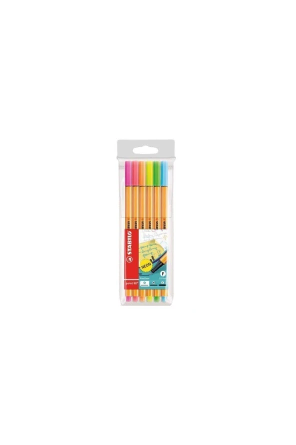 Stabilo Keçe Uç Kalem 88 6 Lı Neon Paket