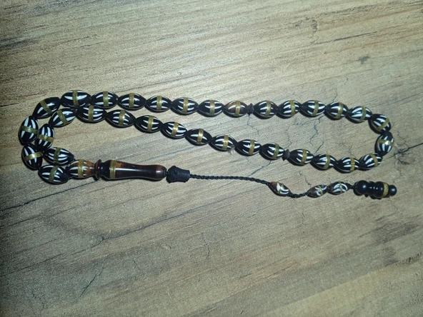 Jade'm Gold özel kutulu aleminyum çakma kuka kehribar tesbih - 2