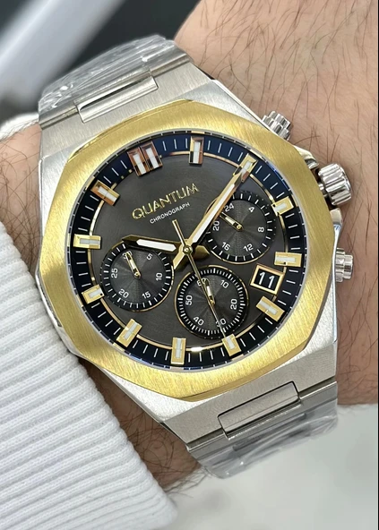 Qunatum Orijinal 2 Yıl Garantili Su Geçirmez Çelik Kordon Fonksiyonlu Erkek Kol Saati ürün görseli 1