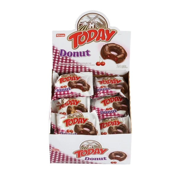 Today Donut Kek Vişneli 35Gr. 24 Adet (1 Kutu) - Resim 3