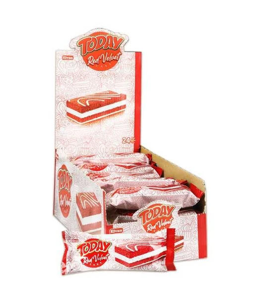 Today Red Velvet Kek 40 Gr. 24 Adet (1 Kutu) ürün görseli