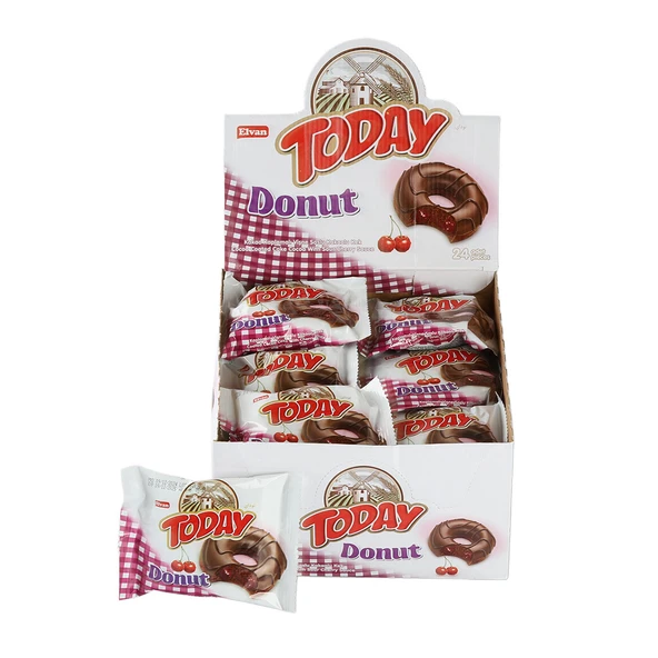 Today Donut Kek Vişneli 35Gr. 24 Adet (1 Kutu) ürün görseli