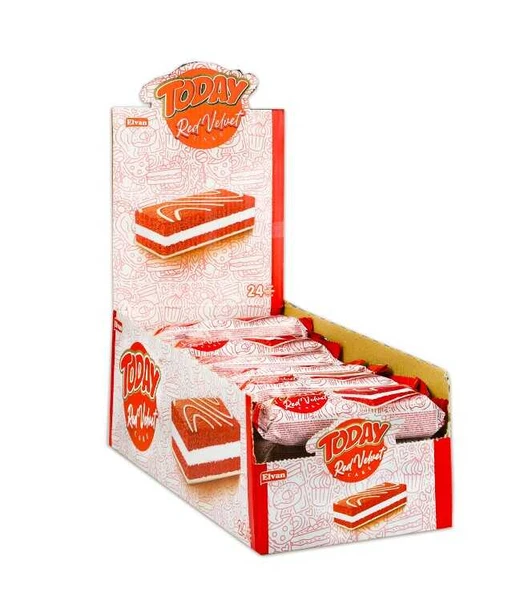 Today Red Velvet Kek 40 Gr. 24 Adet (1 Kutu) - Resim 4