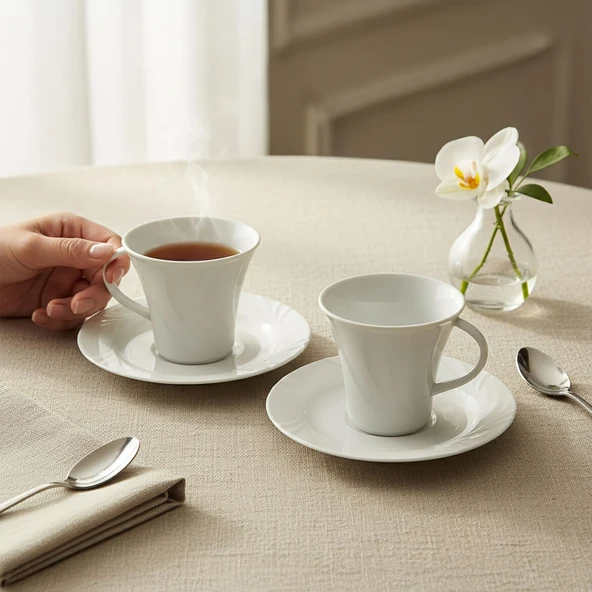 GÜRAL PORSELEN Soprano 2 Kişilik Çay Fincanı ürün görseli 1