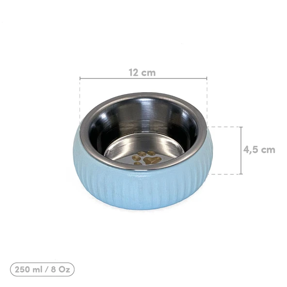 Mikopet Organik Seramik Mama Kabı Mavi - 2