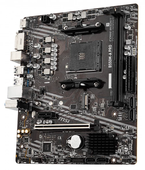 MSI B550M-A PRO DDR4 4600(OC)Mhz HDMI DP ATX AM4 - Resim 3