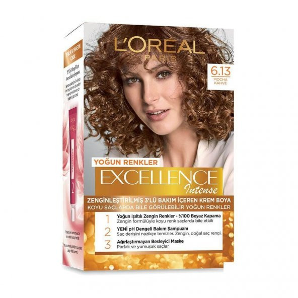 Loreal Excellence Intense Krem Saç Boyası  6.13 Mocha Kahve