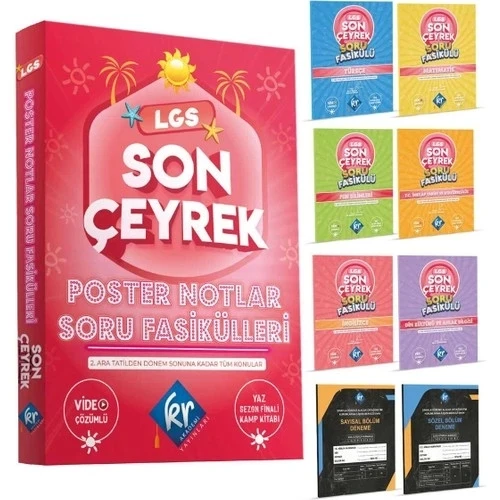 LGS SON ÇEYREK POSTER NOTLAR SORU FASİKÜLLERİ SET  KR AKADEMİ