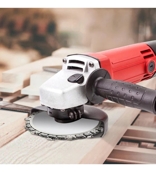 Zincirli Sunta Ahşap Kesme Daire Testere 115mm x 22mm - Resim 3