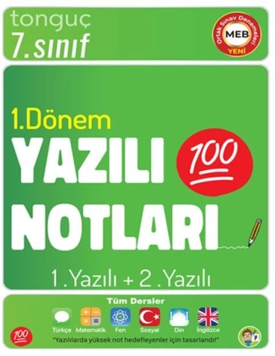 TONGUÇ 7.SINIF 1.DÖNEM YAZILI NOTLARI