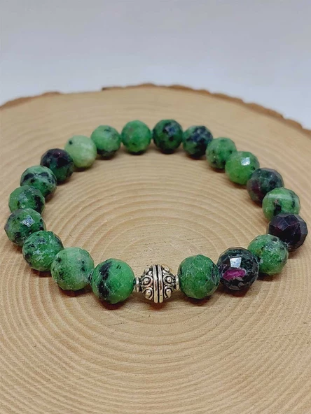 Sirius Serisi Anyolit (Rubizoit- Rubyzoisit) Taşı 10mm Unisex Bileklik (52910) - Resim 5