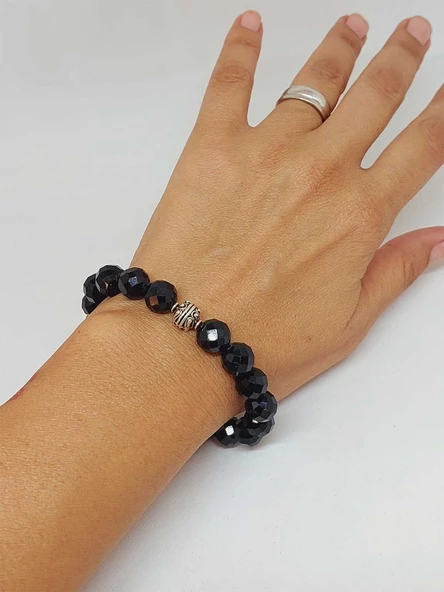 Sirius Serisi Turmalin Taşı 10mm Unisex Bileklik (52906) - Resim 4