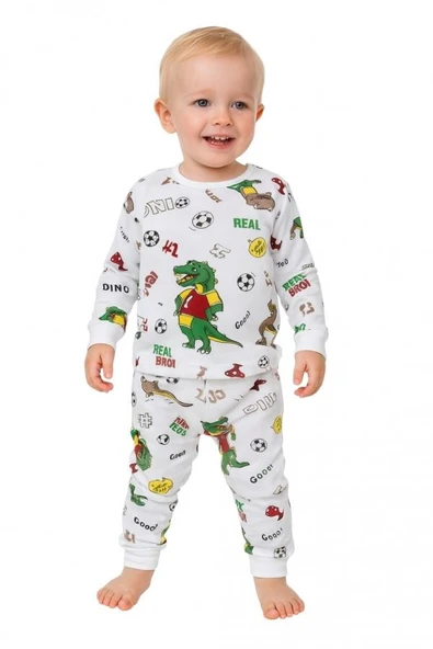 Toplu Dinazorlu Erkek Bebek Pijama Takım - 2