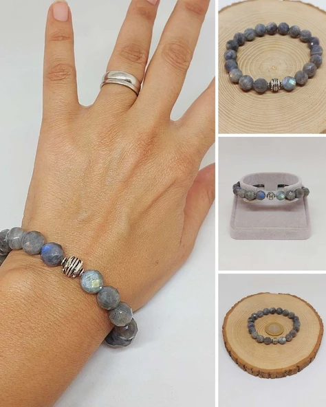 Sirius Serisi Labradorit Taşı 10mm Unisex Bileklik (52908) ürün görseli