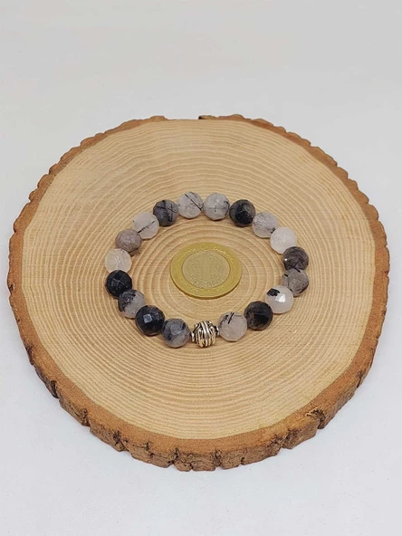 Sirius Serisi Rutil Kuvars Taşı 10mm Unisex Bileklik (52926) - 3