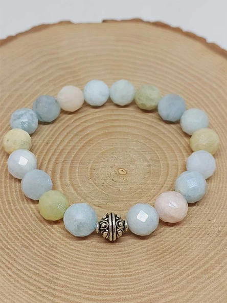 Sirius Serisi Morganit Taşı 10mm Unisex Bileklik (52916) - Resim 5