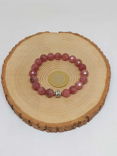 Sirius Serisi Çilek Kuvars Taşı 10mm Unisex Bileklik (52922) - Resim 3
