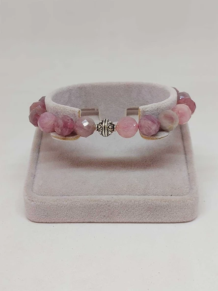 Sirius Serisi Madagaskar Pembe Kuvars Taşı 10mm Unisex Bileklik (52928) - Resim 2