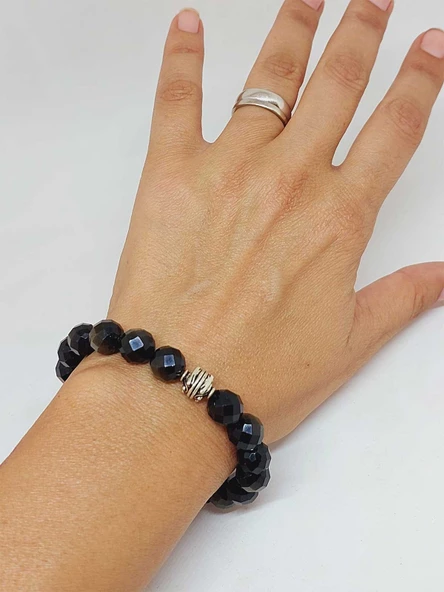 Sirius Serisi Golden Obsidyen Taşı 10mm Unisex Bileklik (52930) - Resim 4