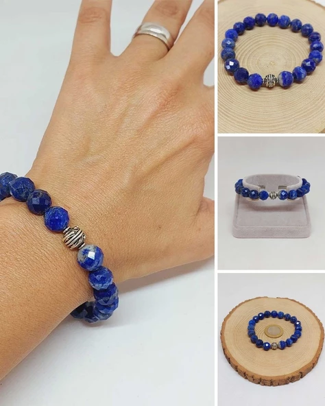 Sirius Serisi Lapis Taşı 10mm Unisex Bileklik (52924) ürün görseli