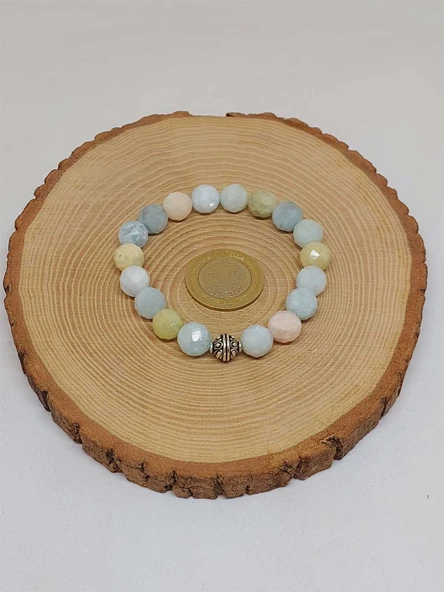 Sirius Serisi Morganit Taşı 10mm Unisex Bileklik (52916) - Resim 3