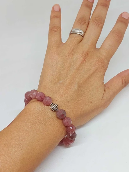 Sirius Serisi Çilek Kuvars Taşı 10mm Unisex Bileklik (52922) - Resim 4