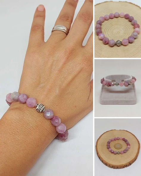 Sirius Serisi Madagaskar Pembe Kuvars Taşı 10mm Unisex Bileklik (52928) ürün görseli