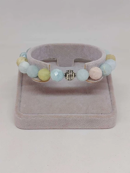 Sirius Serisi Morganit Taşı 10mm Unisex Bileklik (52916) - Resim 2