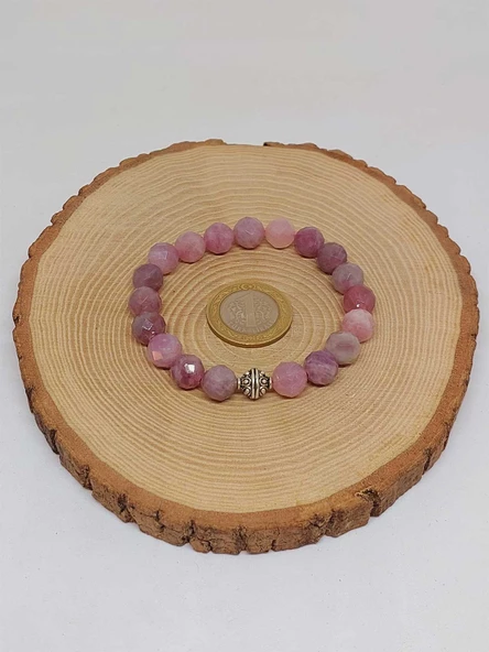 Sirius Serisi Madagaskar Pembe Kuvars Taşı 10mm Unisex Bileklik (52928) - Resim 3