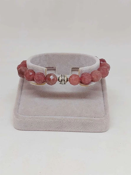 Sirius Serisi Çilek Kuvars Taşı 10mm Unisex Bileklik (52922) - Resim 2