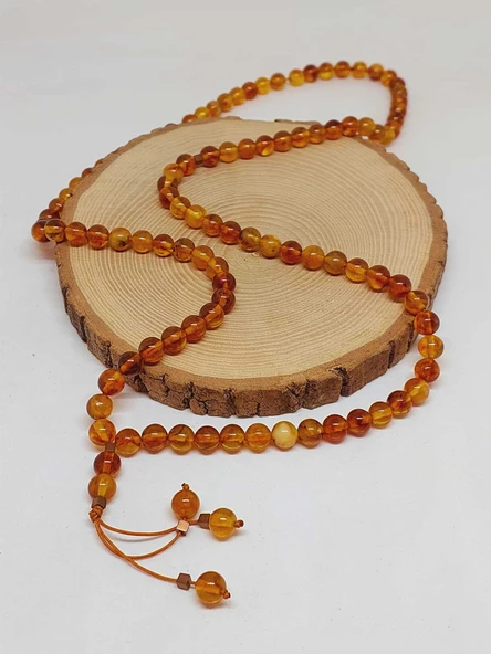 Kehribar Taşı Tesbih 99'Luk 8mm (23475) - Resim 4