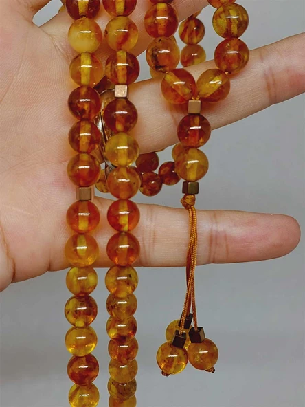 Kehribar Taşı Tesbih 99'Luk 8mm (23475) - Resim 2