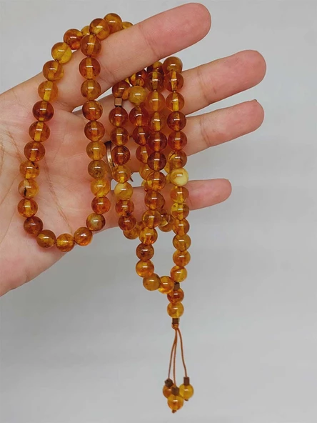 Kehribar Taşı Tesbih 99'Luk 8mm (23475) - Resim 5