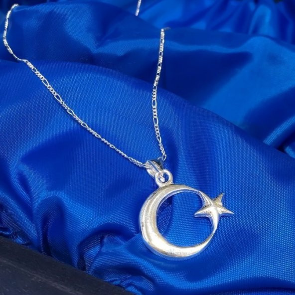 Ayyıldız Özel Boy Gümüş Erkek Kolye Zincir - 2