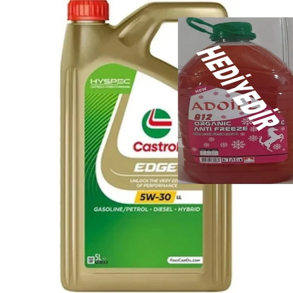 Castrol Edge 5W-30 Ll 5 Lt Motor Yağı +2LT ANTFIRIZ VEYA 3LTCAMSUYU