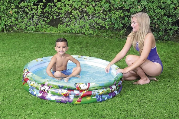Bestway 91007, 3 Boğum Mickey Mouse Temalı Şişme Çocuk Havuzu - 2