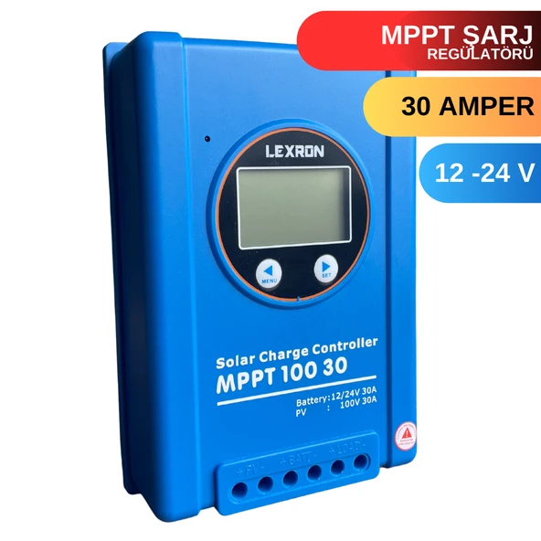 Lexron 30 Amper 12V -24V Mppt Solar Şarj Kontrol Cihazı 30A