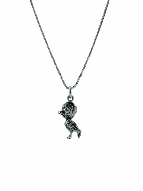 60 cm Uzun Zincir Ağaçkakan woodpecker 925 Gümüş Kolye
