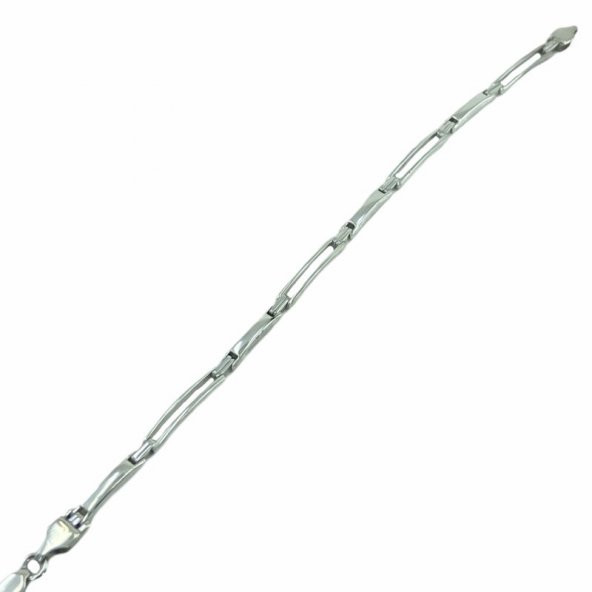 Sade Taşsız 925 Gümüş Erkek Bileklik - 2